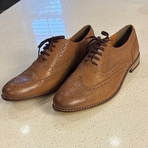 Stafford Tan Leather Oxford Shoes